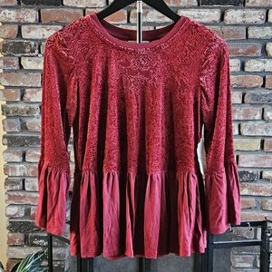 NWT Altar'd State Damask Velvet Top